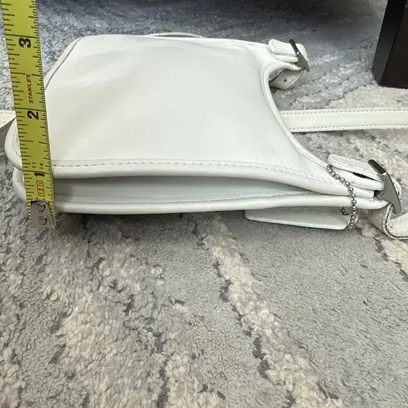 COACH 9142 Vintage Leather Hippie Bag White With Hangtag - Picture 3 of 12